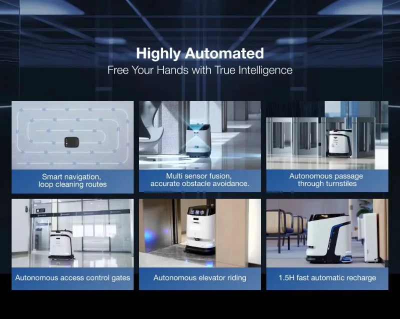 Customized Innovative Commercial Cleaning Robot Smart Floor Cleaning Machine Automatic Commercial Robot Vacuum Cleaner Mall Unit