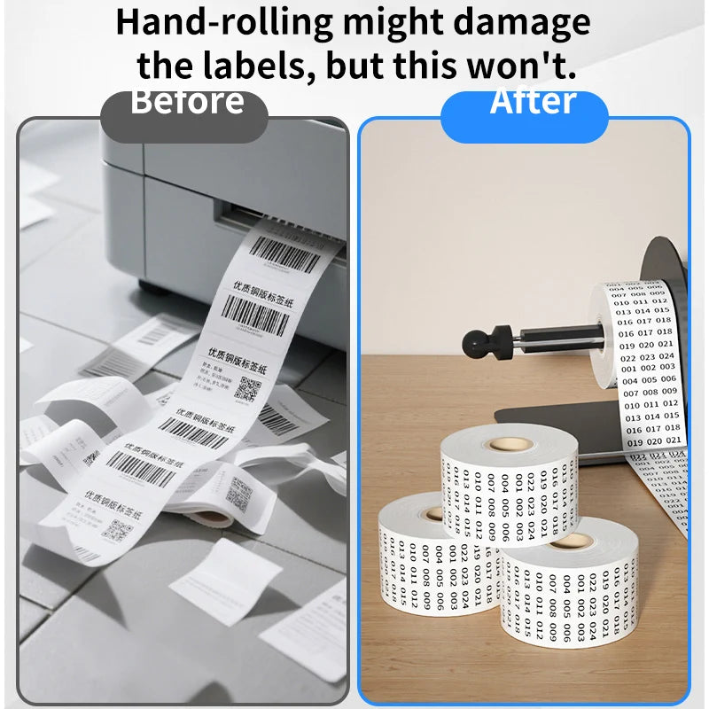 Automatic Label Rewinder Stepless Speed Adjustable Label Dispenser Industrial Grade Label Printer Accessory for Barcode,Sticker