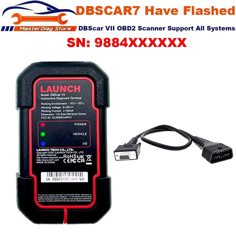 X431 DBScar7 DBScar VII Bluetooth Scanner 9884 Bluetooth Connector DBSCAR Scanners Work CAN FD Protocols Tool fo DZ/XD/XP/PD
