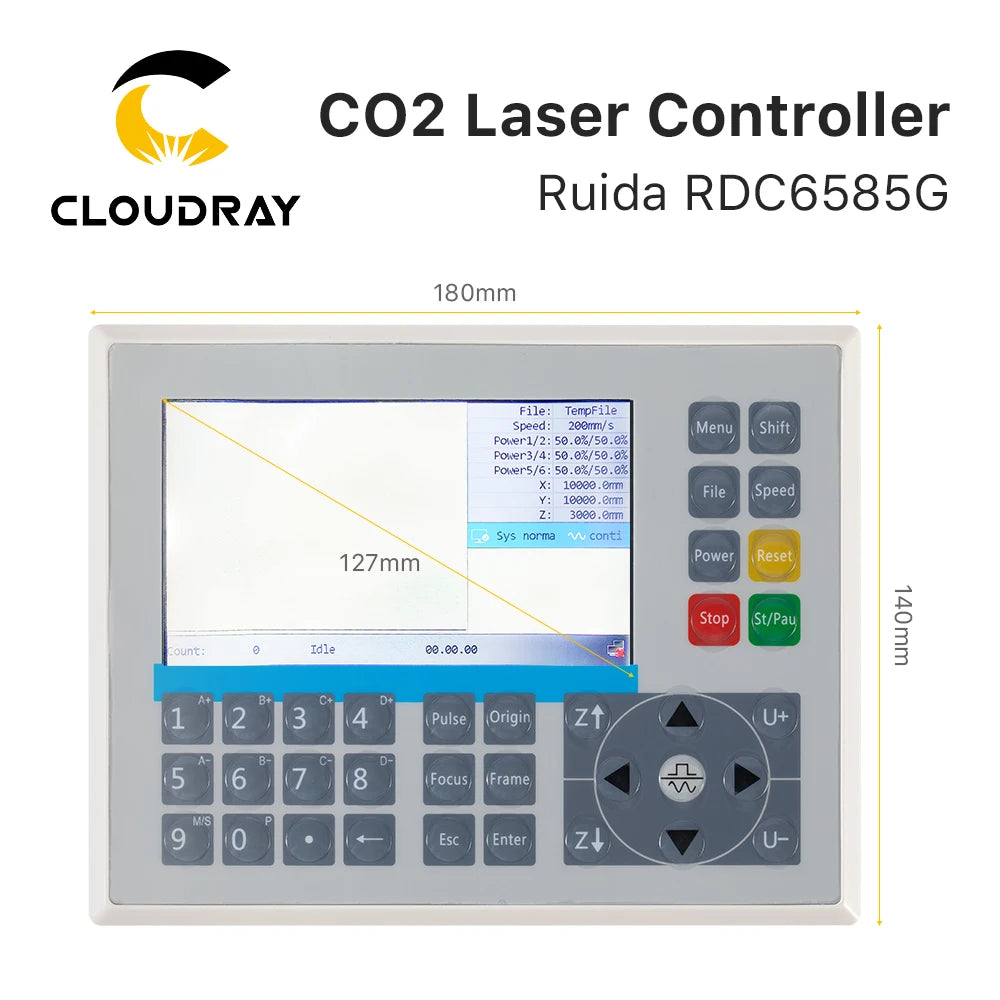 Cloudray Ruida RDC6585G Laser Controller 8 Axes Motion Control for Co2 Laser Engraving and Cutting Machine Controller System