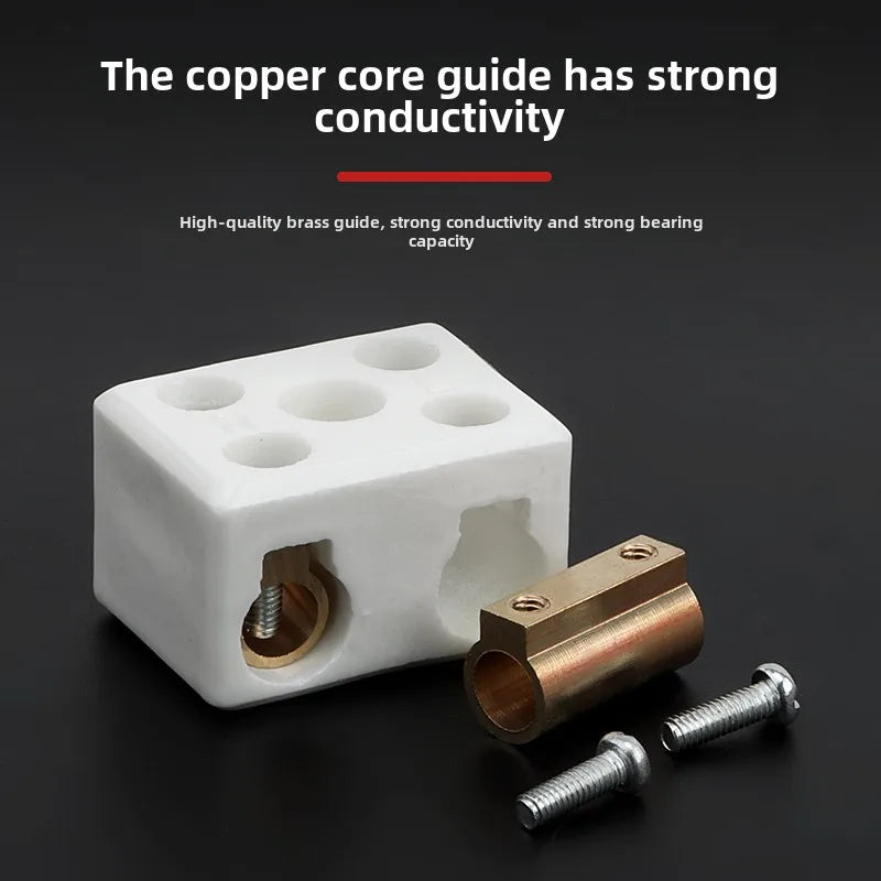Ceramic terminal high temperature resistant terminal wire butt three-in three-out electric furnace heat-resistant connector