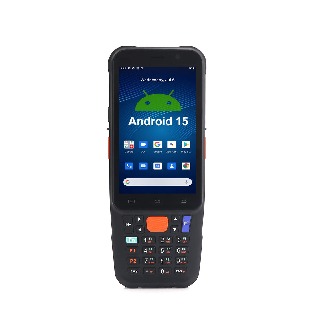 Android 15 2D Barcode Scanner MTK6769 5050mAh Battery Handheld Scanner 4GB+64GB Rugged PDA Handheld Computer 4G