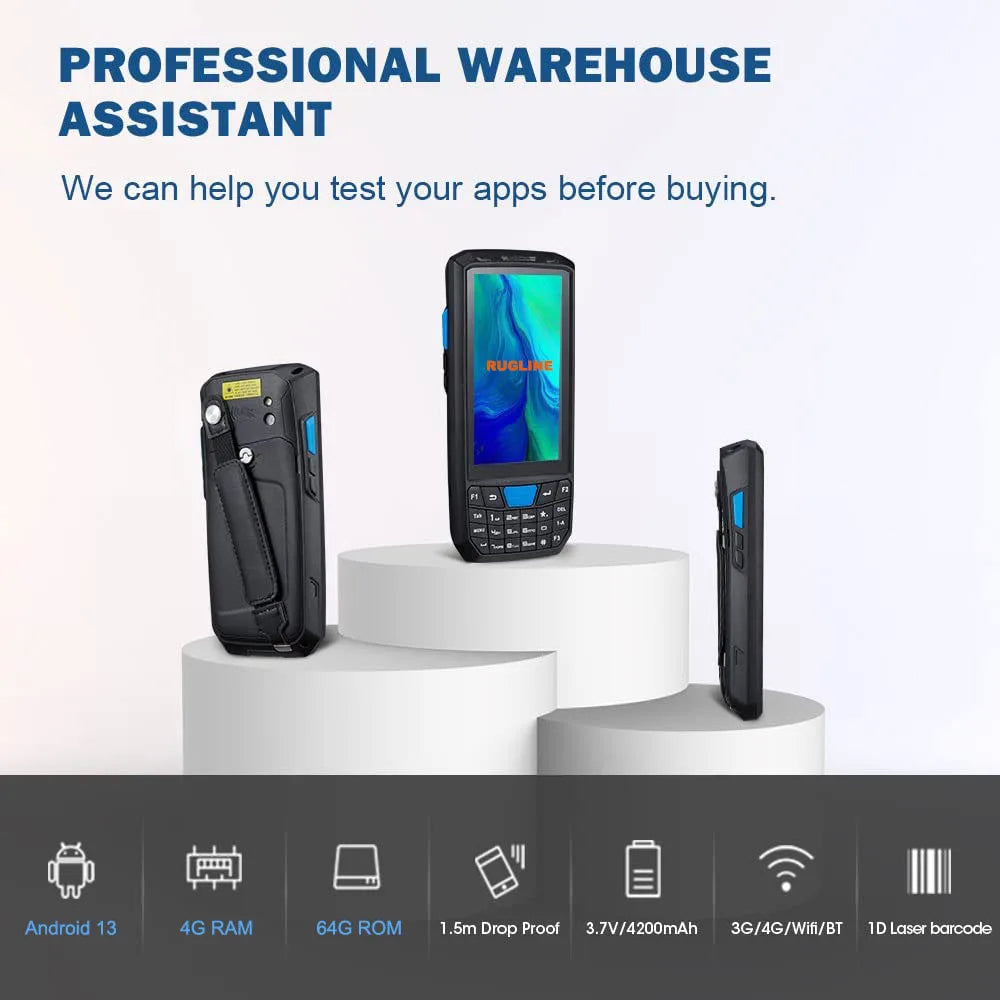 RUGLINE PDA Android Handheld Terminal Honeywell Barcode Scanner 1D 2D QR Portable Data Collector Terminal Device With 4G NFC