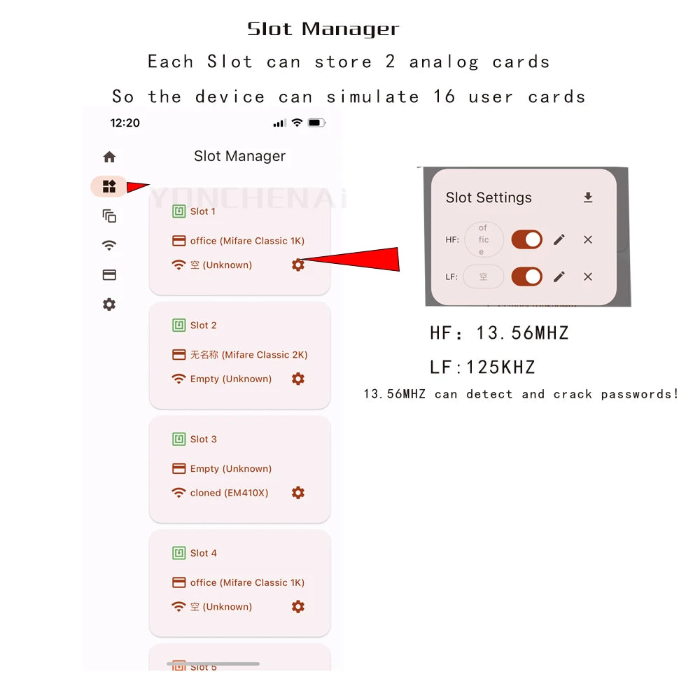 RFID Chameleon Smart Chip Reader ISO14443 Key Detection EM125KHZ IC 13.56Mhz Badge Decode  RFID emulator