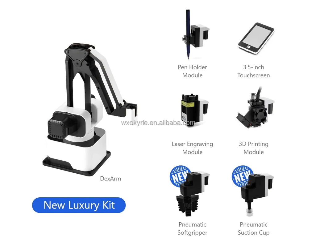 Rotrics DexArm Desktop Collaborative Robot Arm for Industrial Painting Sketching Laser Engraver & 3D Printer Applications
