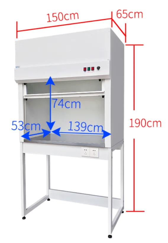 Industrial Vertical Laminar Flow Cabinet Clean Bench Steel For Laboratory Furniture Hospitals Workshops Epoxy Resin Metal