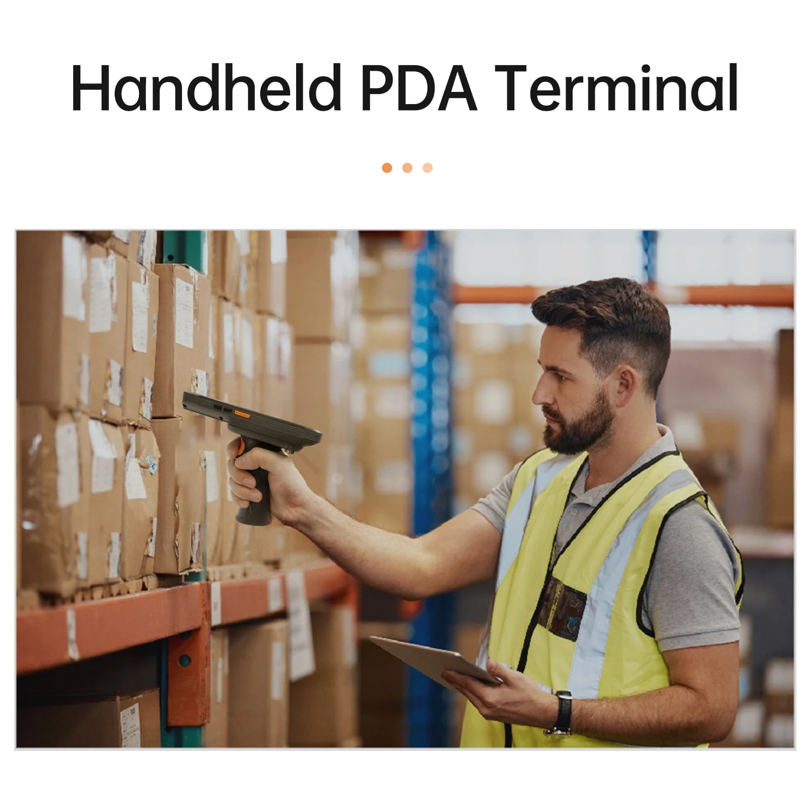 Handheld Terminal PDA for Android 9.0 1D 2D Barcode Scanning 4G WiFi BT with 5.5 Inch Touchscreen for Supermarket Restaurant War