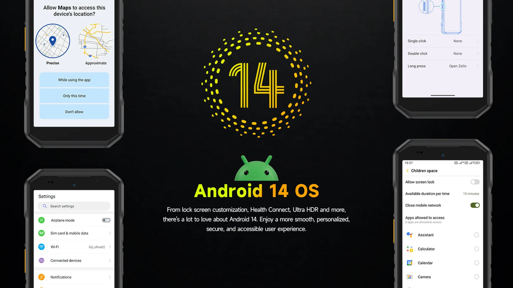 Ulefone Armor X32 Pro 5G Rugged Phone Android 14 16GB+256GB Dimensity 6300 Octa Core 64MP Camera NFC IP68/IP69K Waterproof
