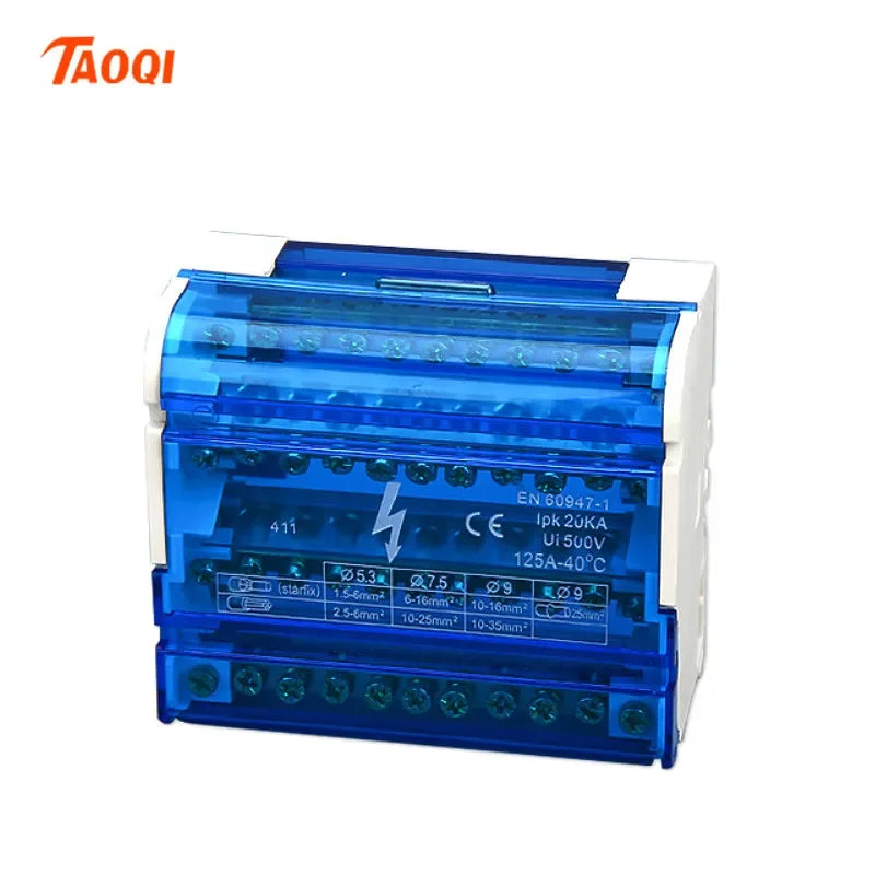 207 211 407 Din Rail Terminal Blocks Modular Screw Connection Power Distribution Block Box Universal Electric Wire Junction Box
