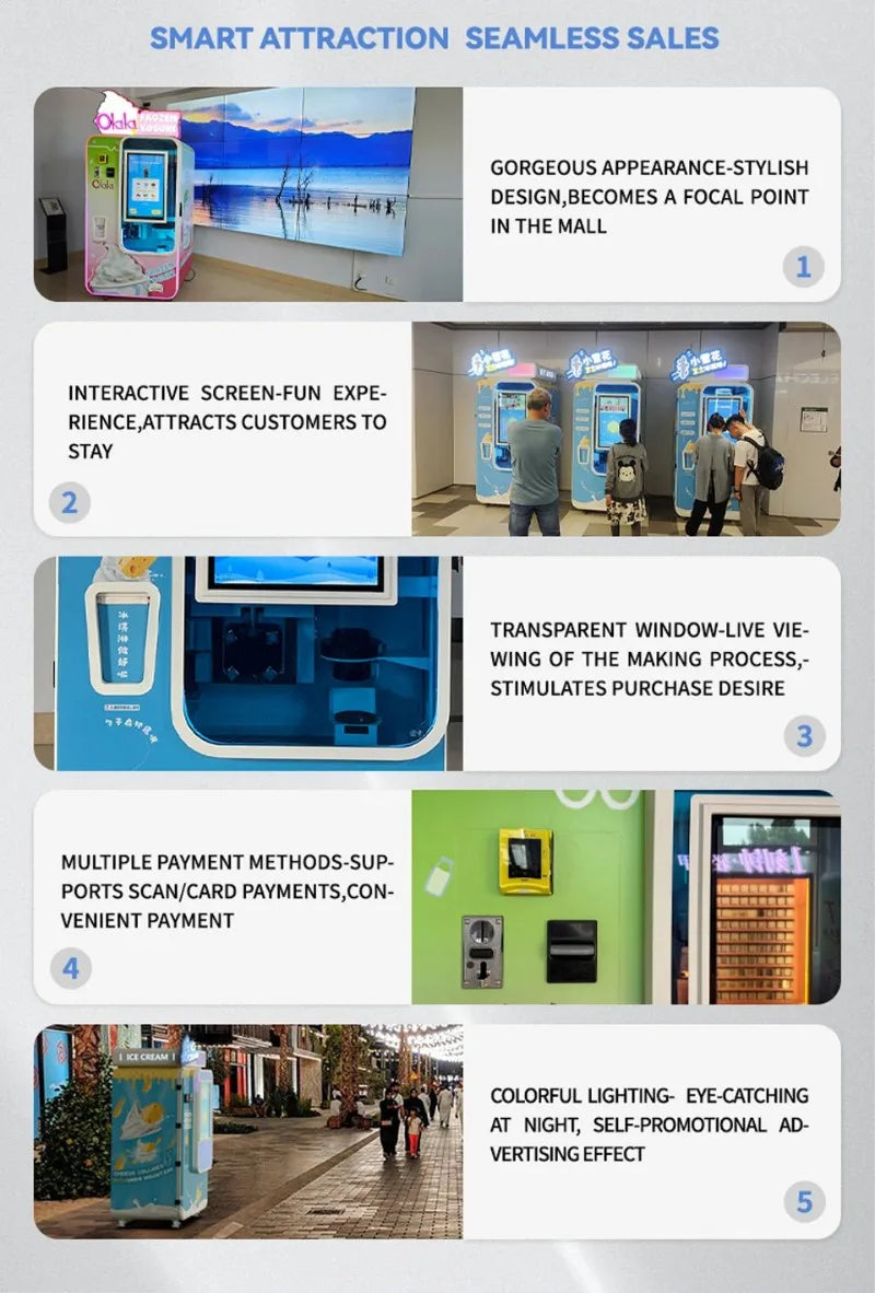 Customized Soft Ice Cream Machine for Retail Vending Projects Energy Efficient High Output Cost Effective Ideal for Business