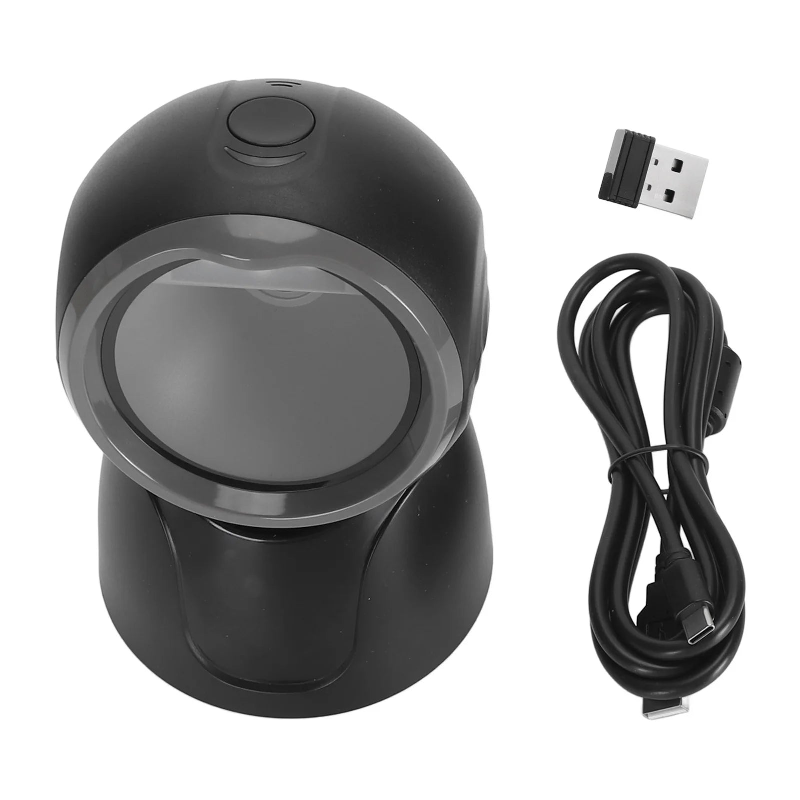 Portable Desktop Barcode Scanner Wireless Bluetooth 2.4G Wired USB Omnidirectional Handfree Automatic USB Barcode Reader Scanner