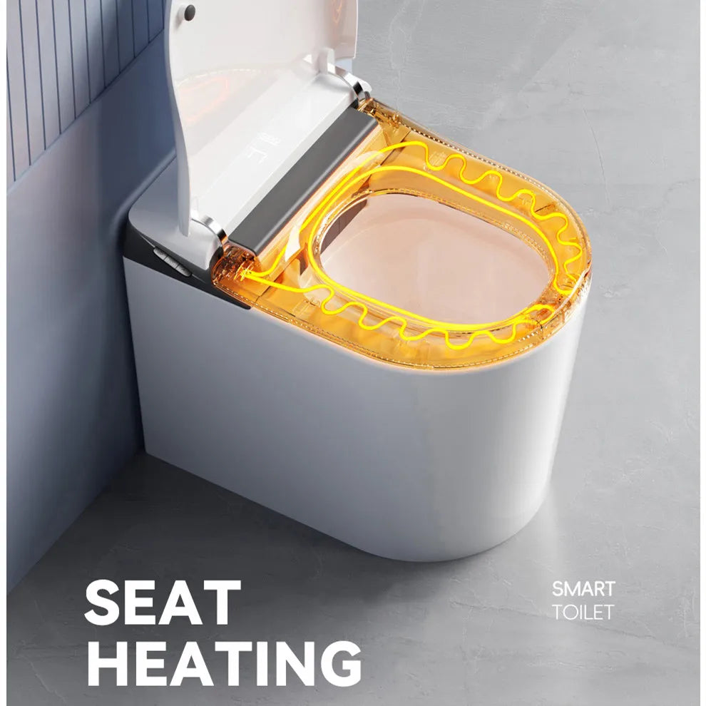 High-End Modern Foot Sensor Flush Innovation Floor Mounted Intelligent Commode Toilet Water Closet Intelligent Smart WC Toilet