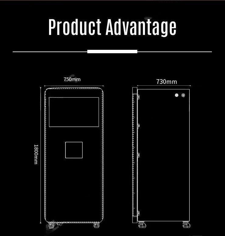 Smart Protein Shake Vending Machine Automatic Mixing System Touch Screen Cashless Payment Gym Fitness Use