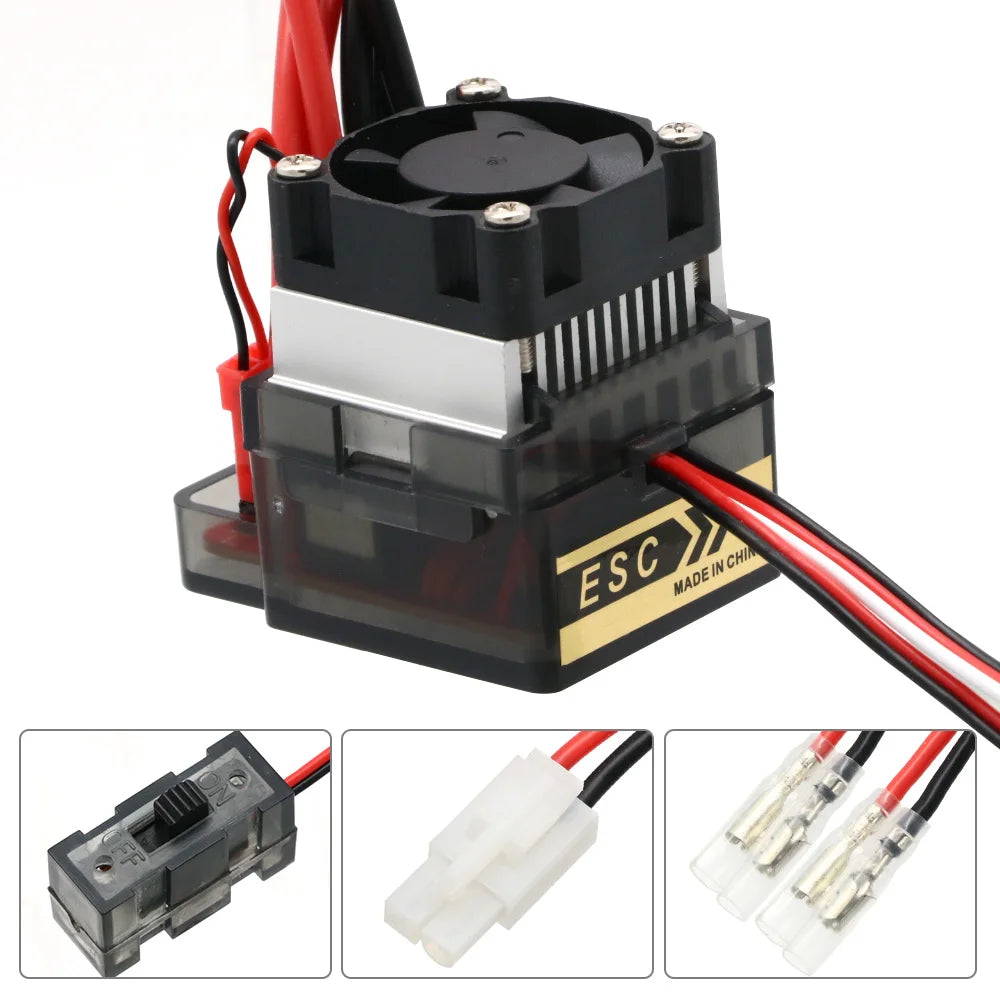 High Voltage 7.2V-16V 320A Brushed ESC Speed Controller With heat sink For RC Car Boat