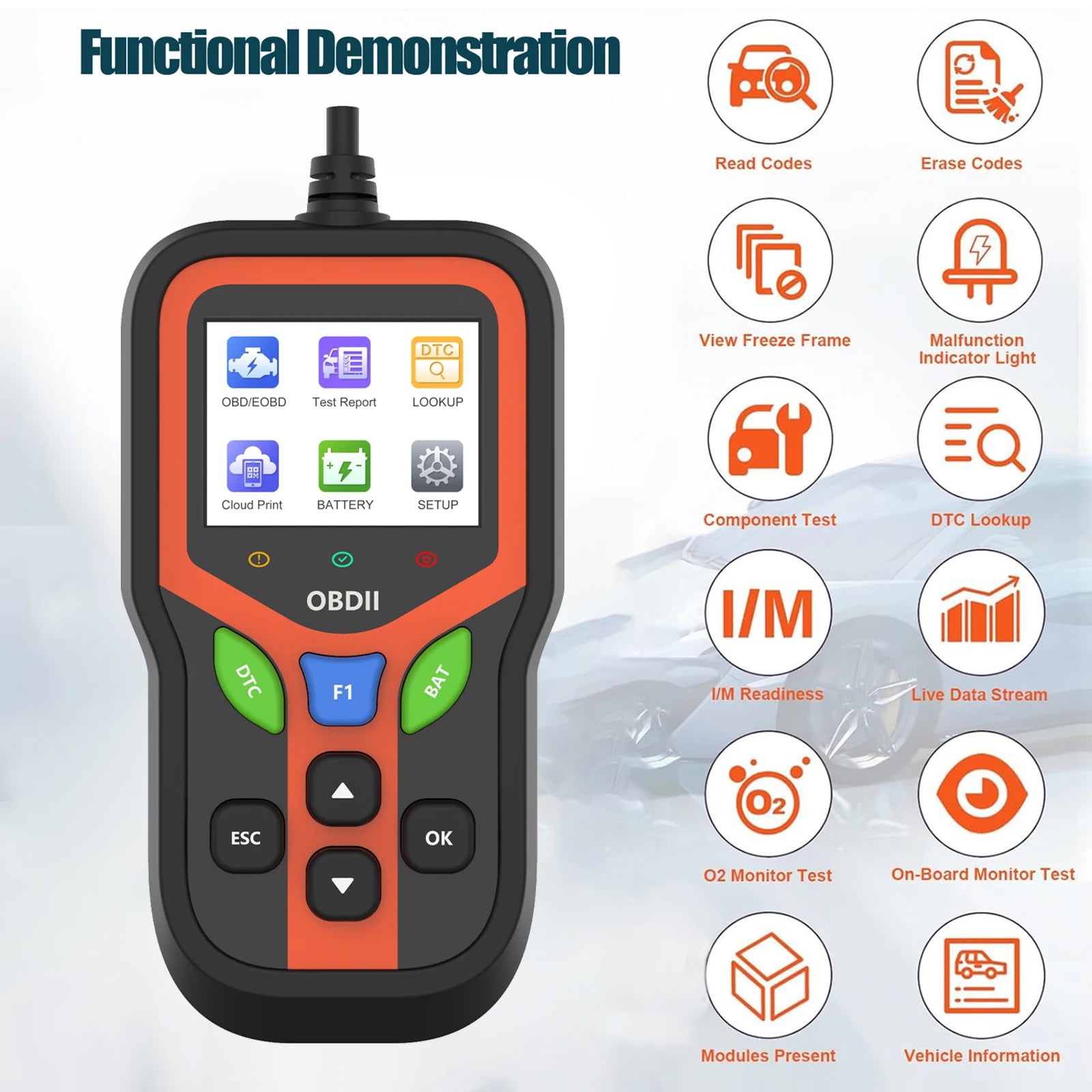 OBD2 Ultra Car Scanner obdii Diagnostic Tool for Cars & Trucks Universal Fitment obd 2 Supports 9 Protocols