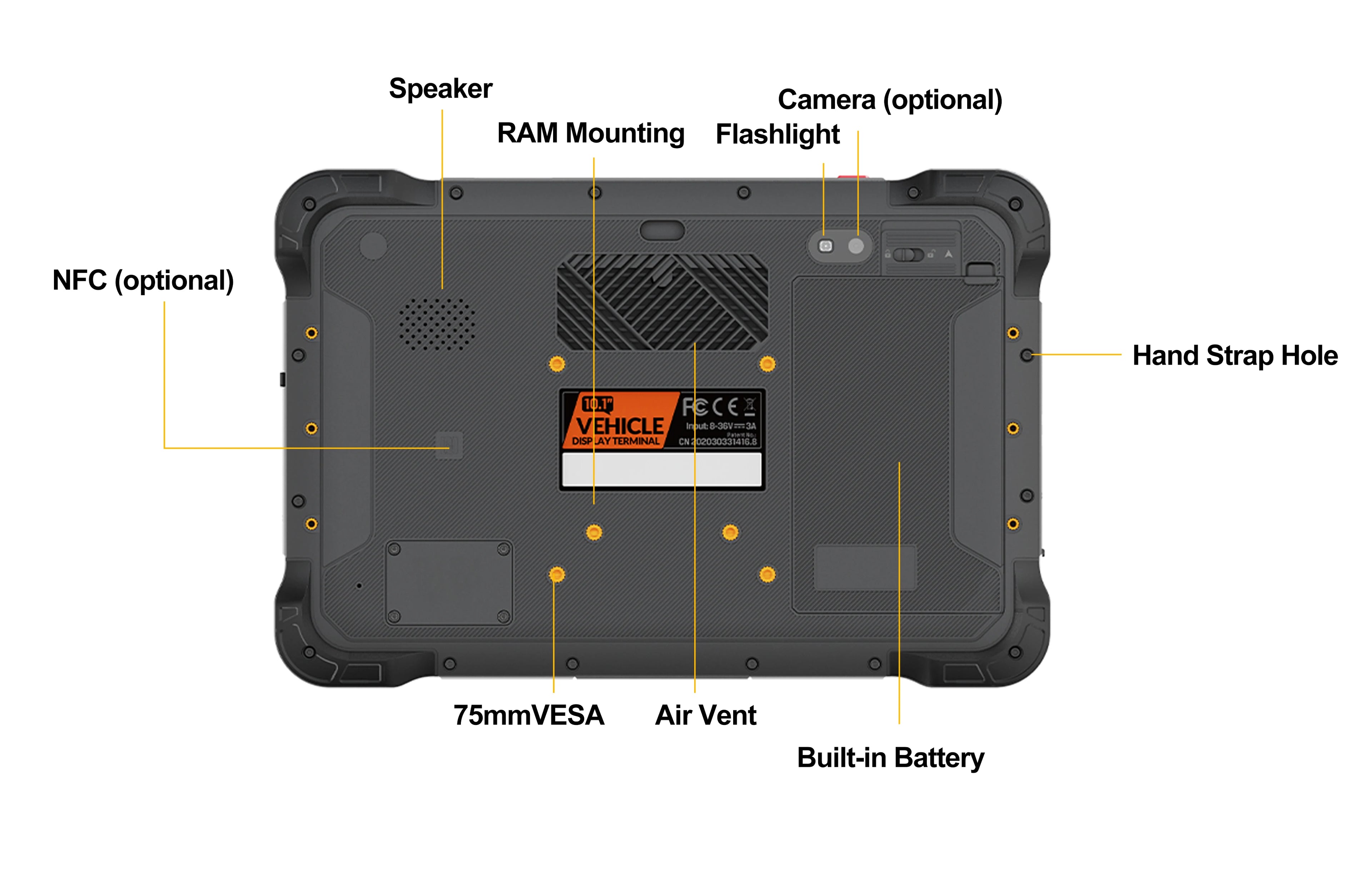 3RTablet Rugged Android 9.0 Embedded 10 Inch Panel With 4 Channel AHD Camera And 4G/WiFi/GPS For Tracking Vehicle