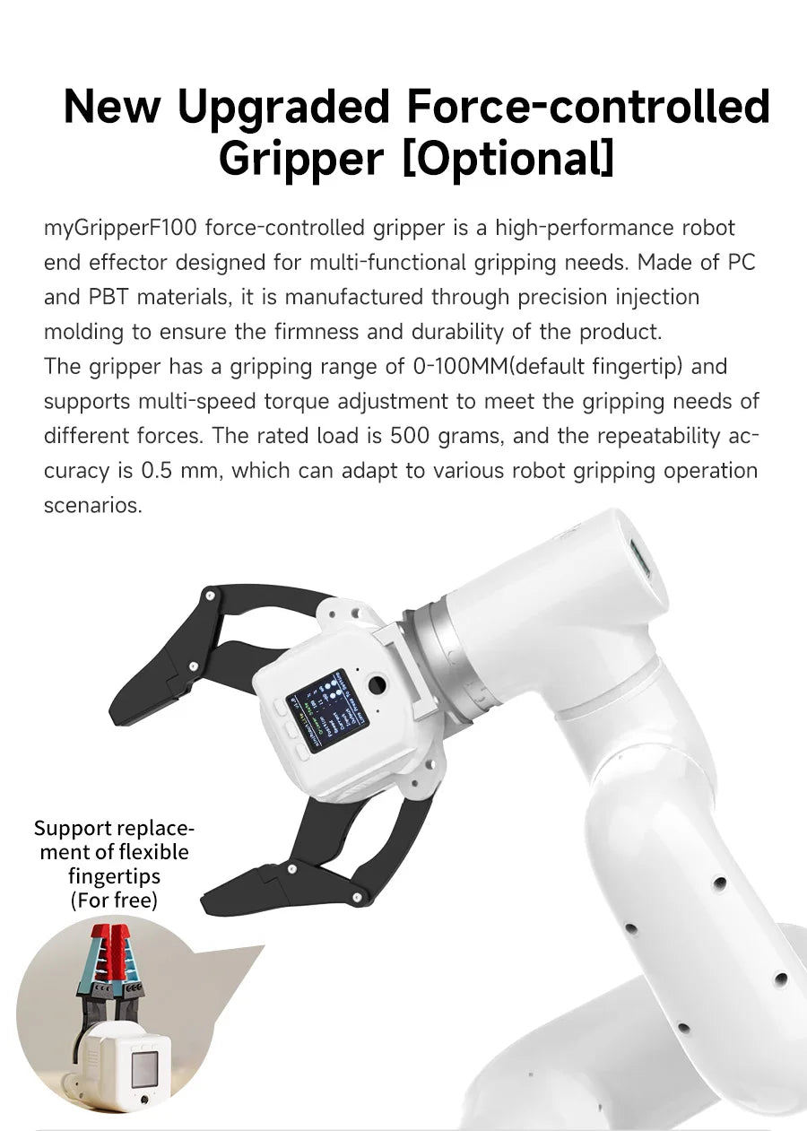 myCobot 320 M5 Robotic Arm 7DOF Collaborative Robot 1KG Load Support APP Control ROS2 Simulation Python C JavaScript Programming