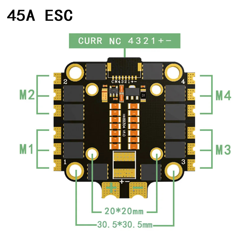 HAKRC 32BIT 40A 60A BLHeli-32 4in 1 ESC Speed Controller 8BIT 15A 25A 35A 45A BLHeli-S DShot150/300/600 STM32F051 Advanced PCB