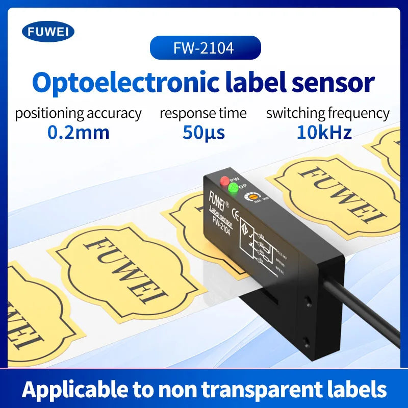 FUWEI Optical Sensor Automatic Labeling Machine Equipment Photoelectric Label Sensor Sot Type Optical Sensor Column Labels