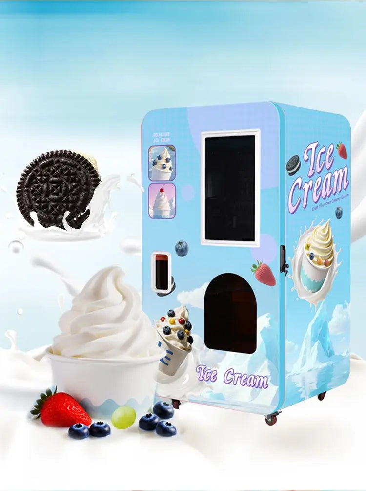 Customized Remote-Managed Ice Cream Vending Machine Factory Direct Smart Management High Output Cooling Safe Use For Business