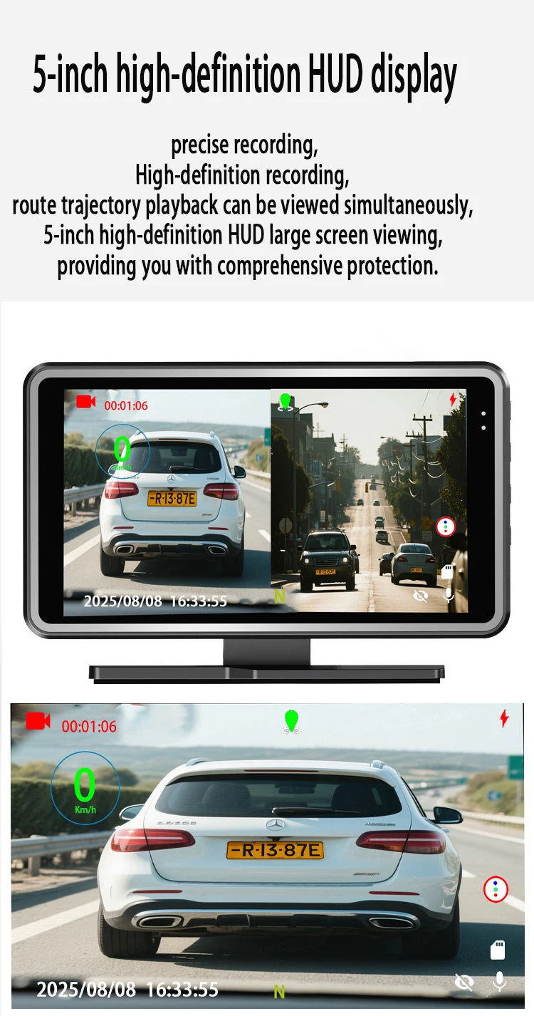 New Smart Car Built-in GPS Plug and Play HD Dash Cam Head-Up Display All-in-One with Wireless WiFi Connectivity