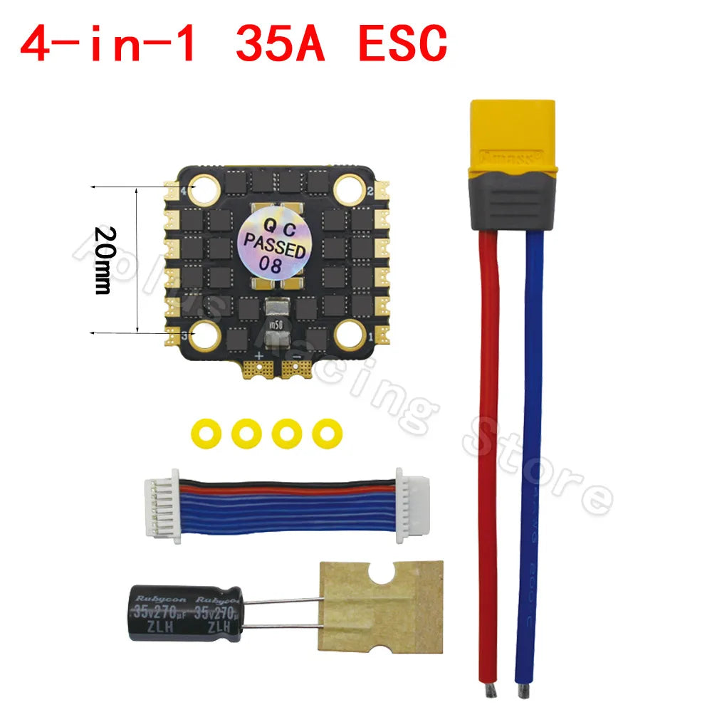 HAKRC 32BIT 40A 60A BLHeli-32 4in 1 ESC Speed Controller 8BIT 15A 25A 35A 45A BLHeli-S DShot150/300/600 STM32F051 Advanced PCB