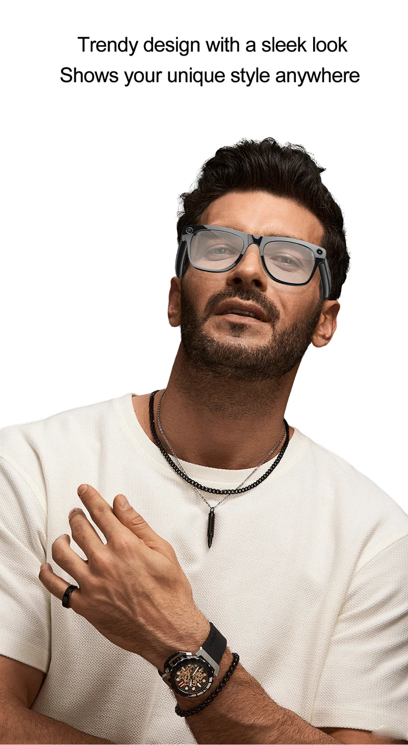 HD Camera 1080P AI Smart Glasses Multifunctional Variable color Bluetooth Call Voice Assistant Music Player Smart Translation ﻿