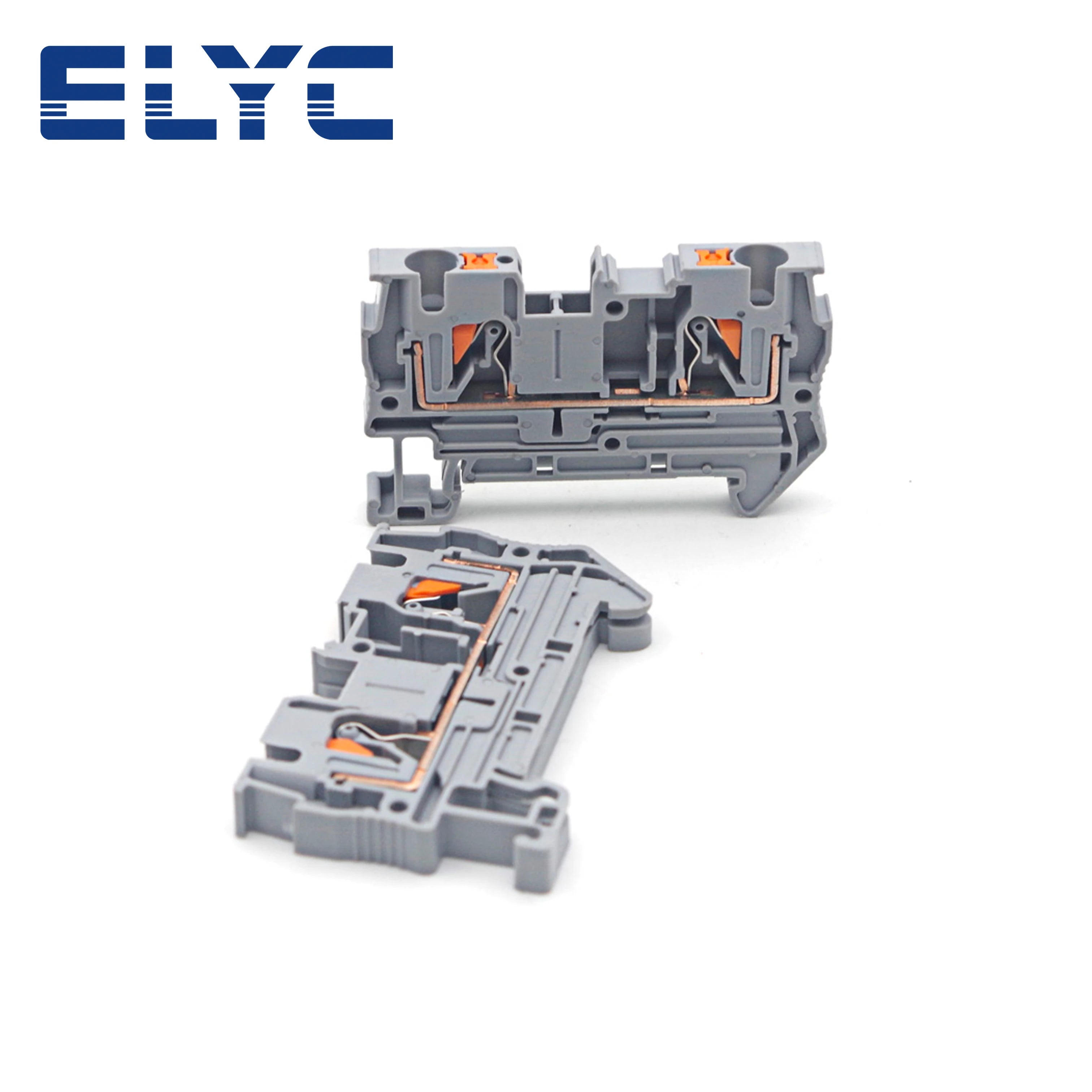 PT4 Push-In Terminal Block Spring Connection Feed-Through Screwless PT-4 Wire Electrical Connector Din Rail Terminals PT 4