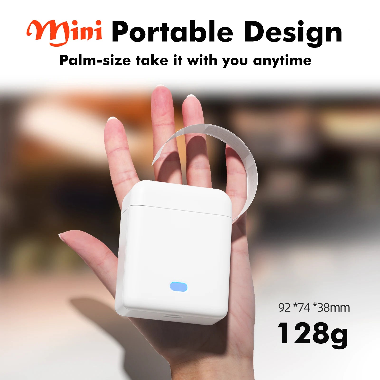 Self-adhesive Label Maker Address Label Printer Bluetooth Thermal Printer for Business Office School Home Barcode Logo Clothing