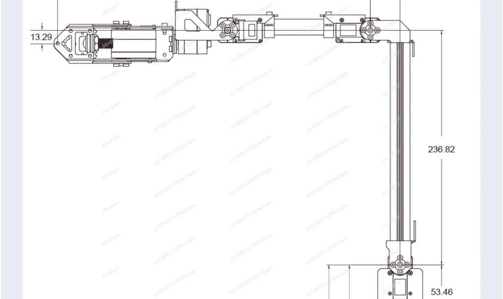 5 + 1 degree of freedom high torque bus rudder robotic arm ESP-NOW wireless control ROS2 programming education