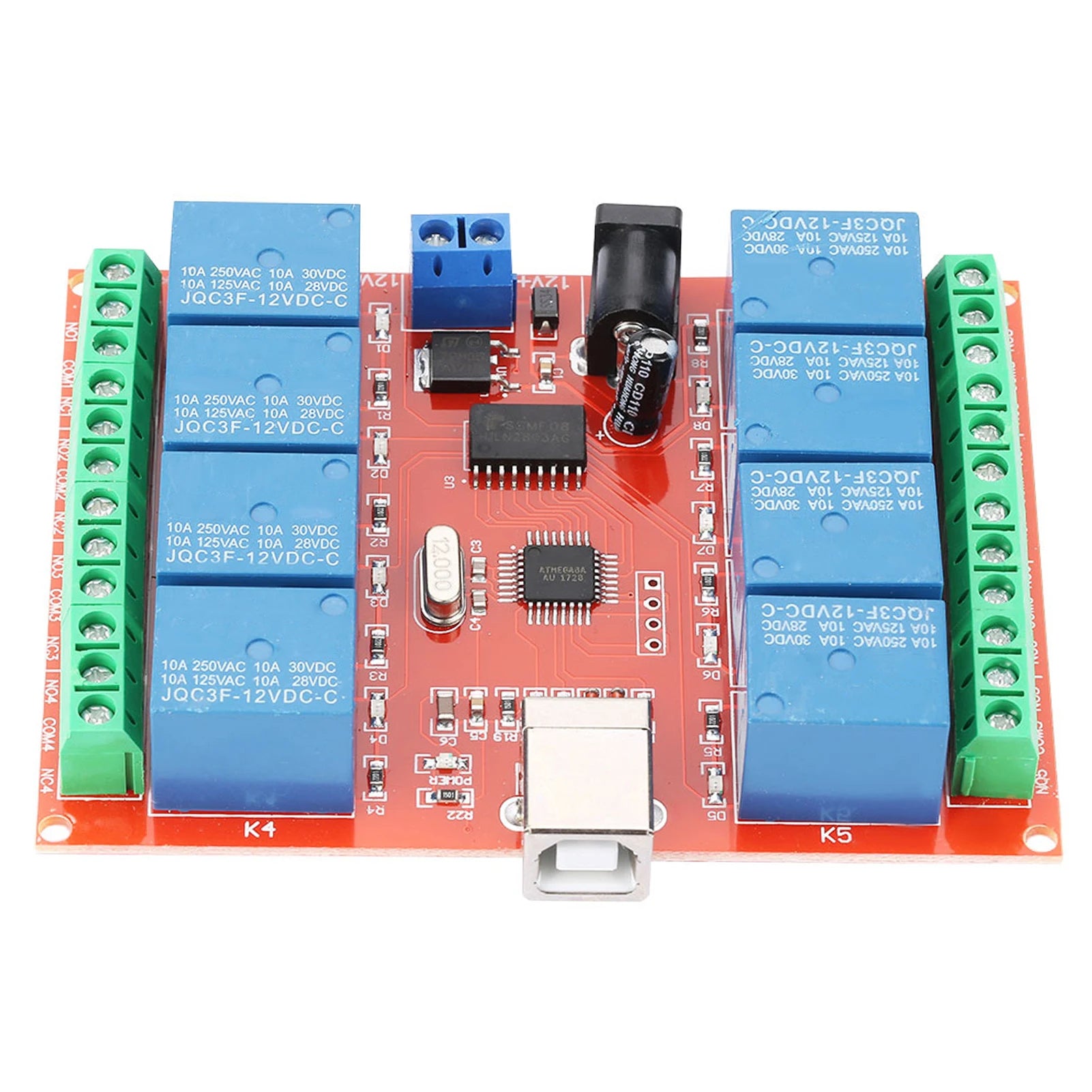 8-channel Relay Controller Smart Relay  12V 8-channel Computer USB Controller  Relay Module PC Smart Controller