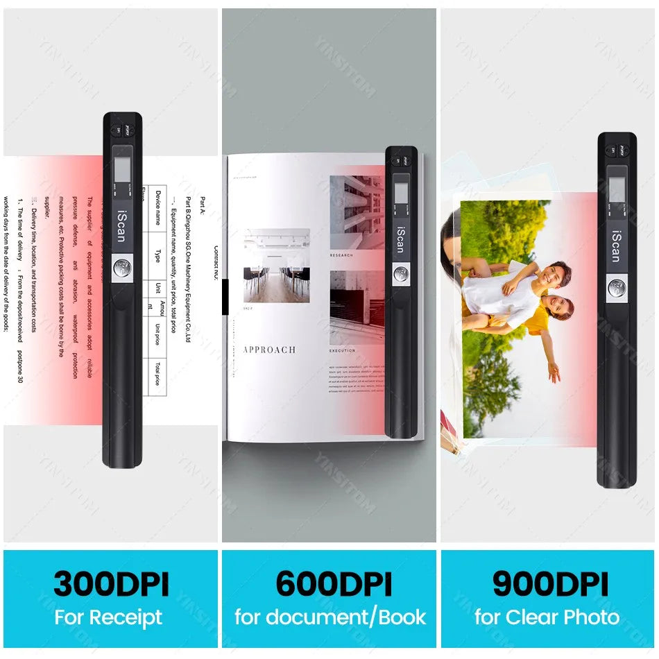 iScan01 Portable A4 Document Reader Scanner 900DPI For Contract Books Office Business Handheld Mobile Scanners JPG PDF Format