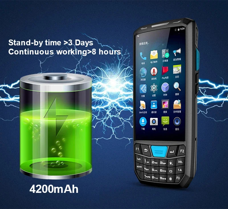 RUGLINE PDA Android Handheld Terminal Honeywell Barcode Scanner 1D 2D QR Portable Data Collector Terminal Device With 4G NFC