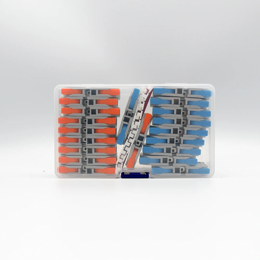 DIN Rail Terminal Blocks kit Universal Compact Wire Wiring Connector Quick Fast Cable Wiring Connection Terminal Press Type LT-6