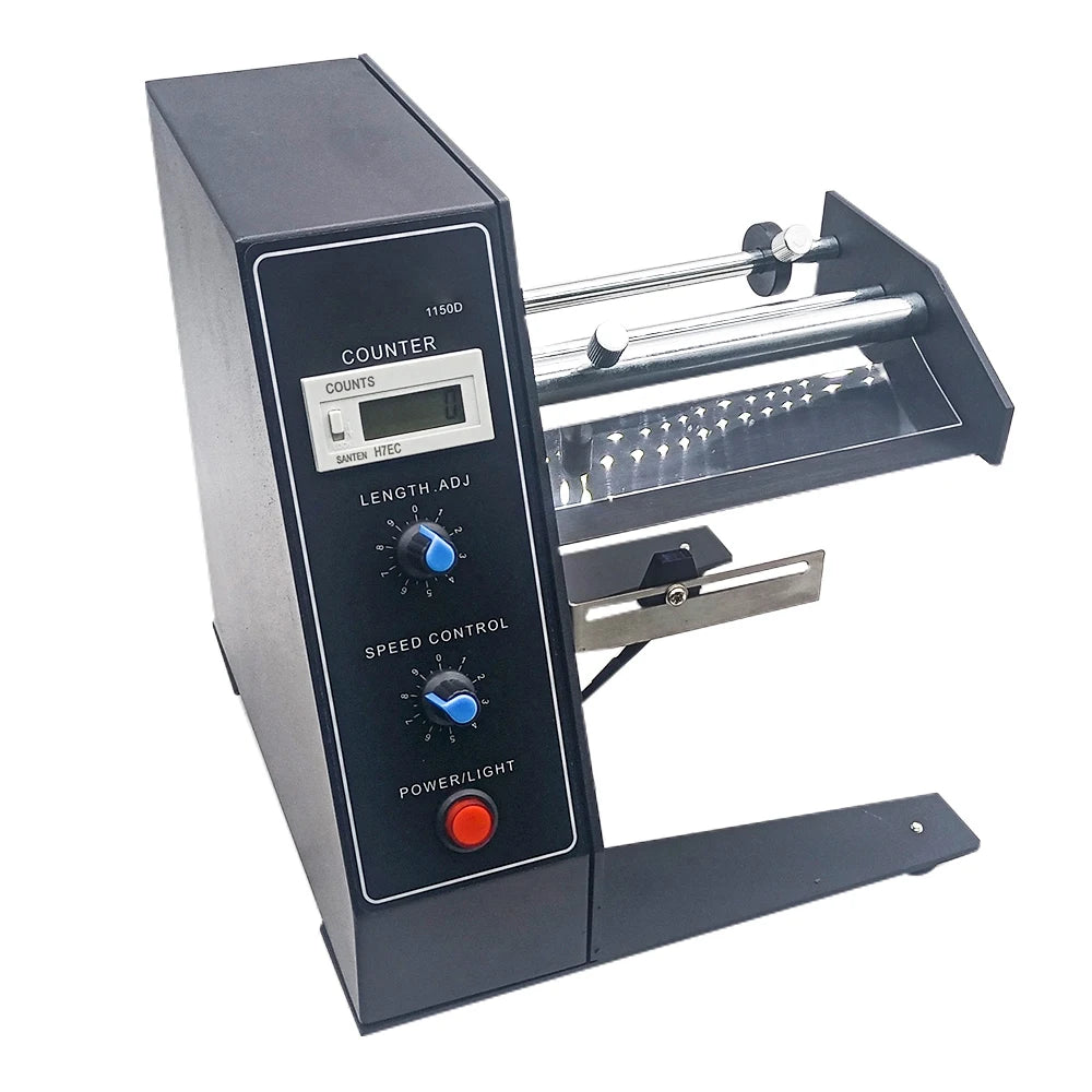 Auto Label Dispenser Device Automatic Sticker Separating Machine AL-1150D NEW Digital Control 4-140mm Label stripping machine