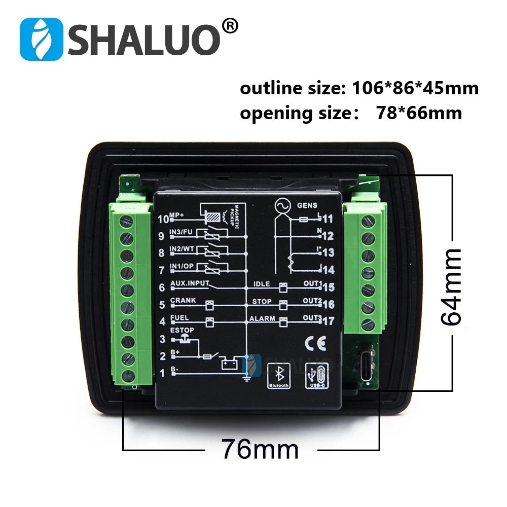AIG716 LIXiSE Generator Controller Remote Control Module Black Box Function Bluetooth Communication Real Time Storage Parameters