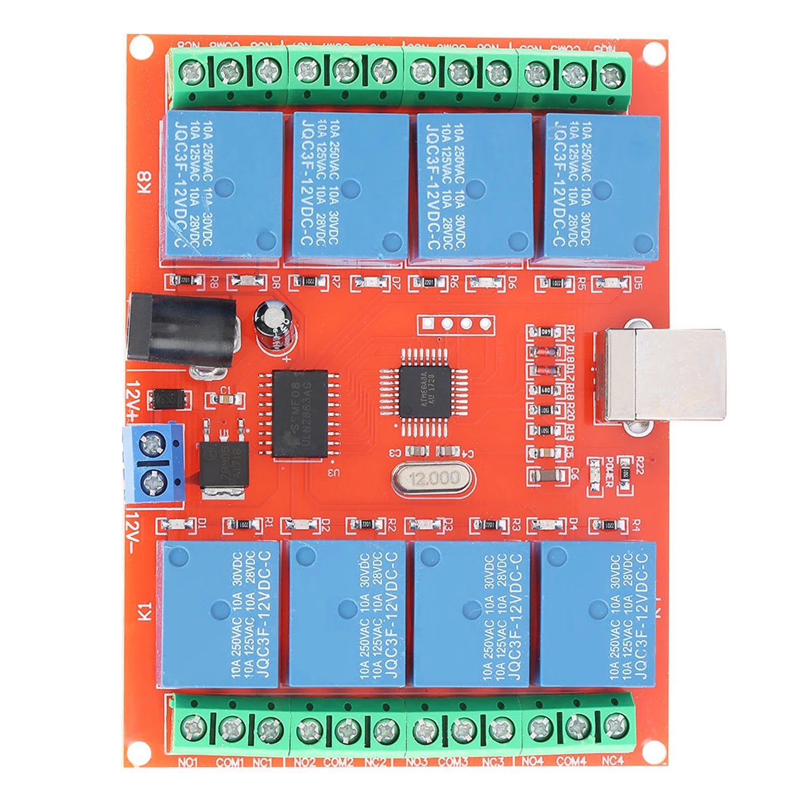 8-channel Relay Controller Smart Relay  12V 8-channel Computer USB Controller  Relay Module PC Smart Controller