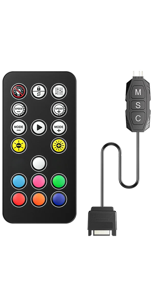 GSCOLER Controller Supports 5V ARGB DIY devices SATA power interface Dual-mode control of lights and speed