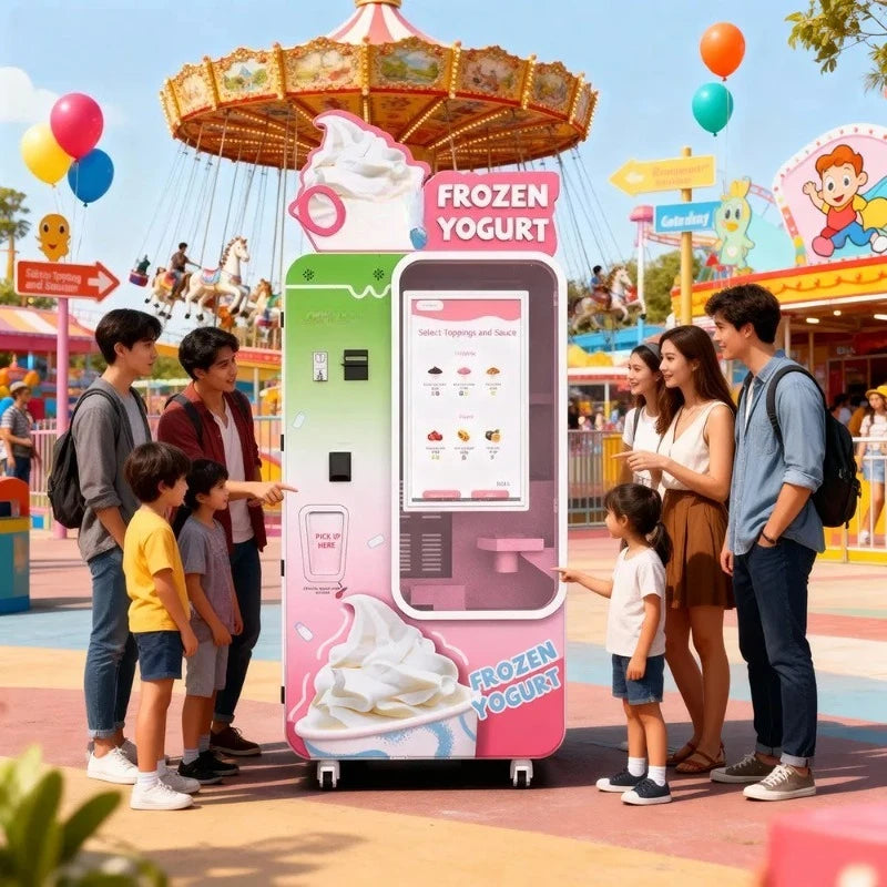 Customized Soft Ice Cream Machine for Retail Vending Projects Energy Efficient High Output Cost Effective Ideal for Business