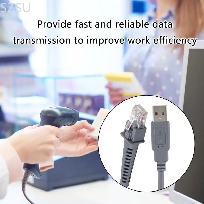 SZSU USB A to RJ45 Cable Fast and Accurate Data Collection For Datalogic CAB4120 Supporting Wide Ranging of Barcode Scanners