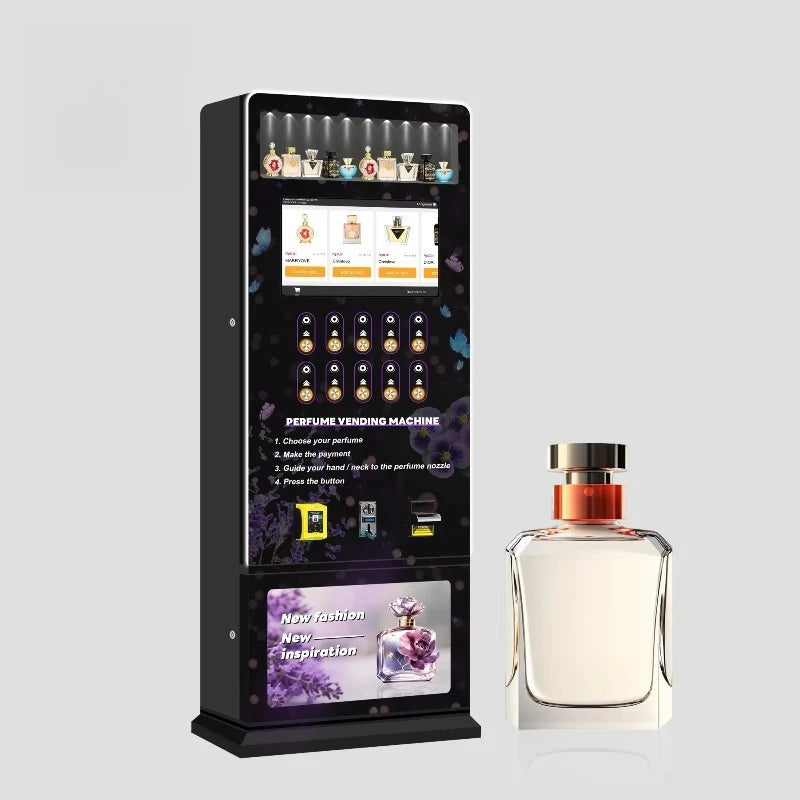 High Efficiency Customized Commercial Street Freestanding Perfume Spraying Fully Automatic Vending Machine