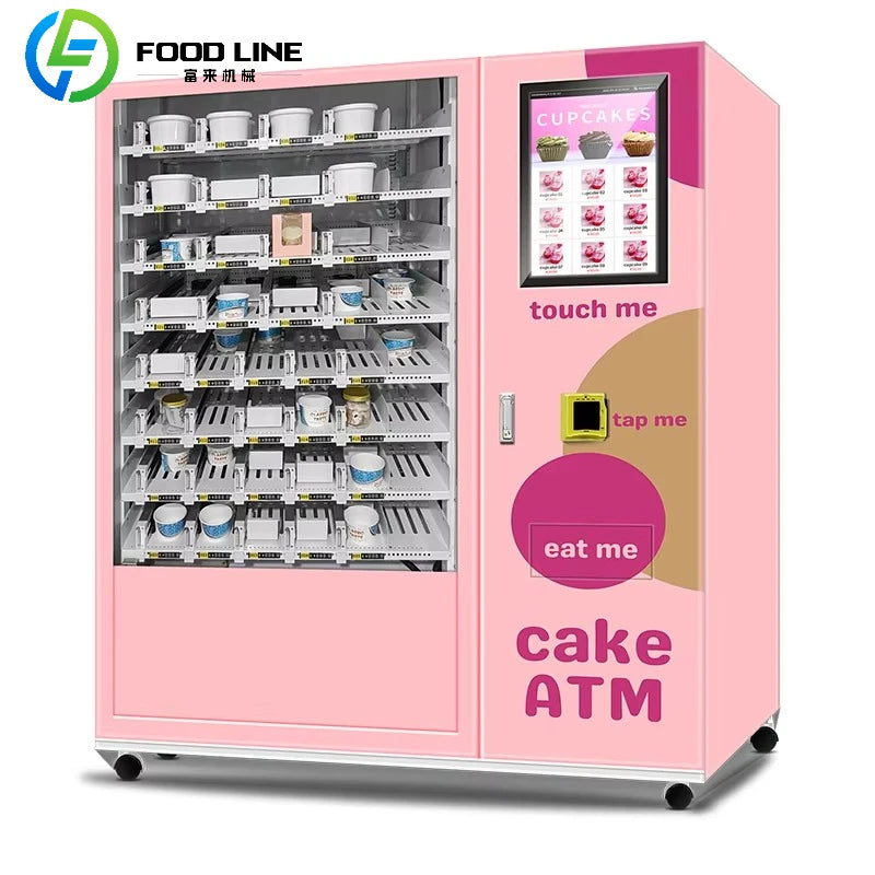 Custom Automated Hot Food Vending Machine for Business Commercial Self Service Hot Meal Vending Machine with Touch Interface