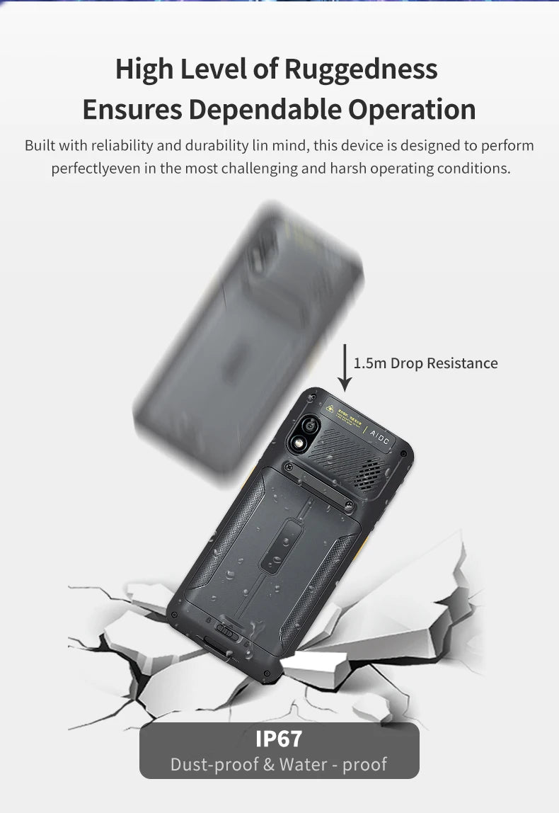 TC60 6 inch PDA Rugged Android Smart Terminal 2D Barcode Scanner with WIFI Bluetooth High Quality Mobile Industrial RFID