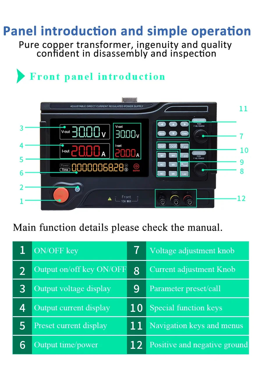 laboratory adjustable 800V 3A programmable dc power supply