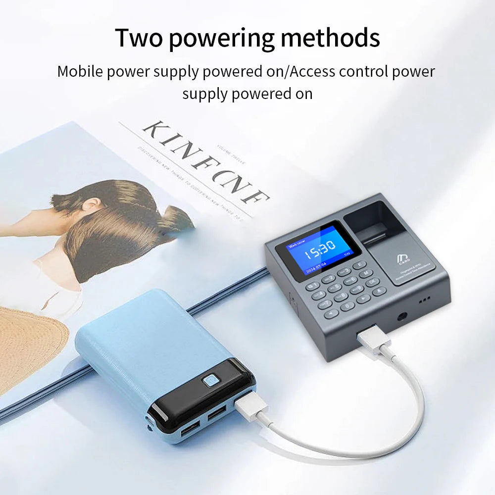 Biometric Fingerprint Scanner RFID Access Control System 1000 User USB Time Recorder Attendance Employee Machine