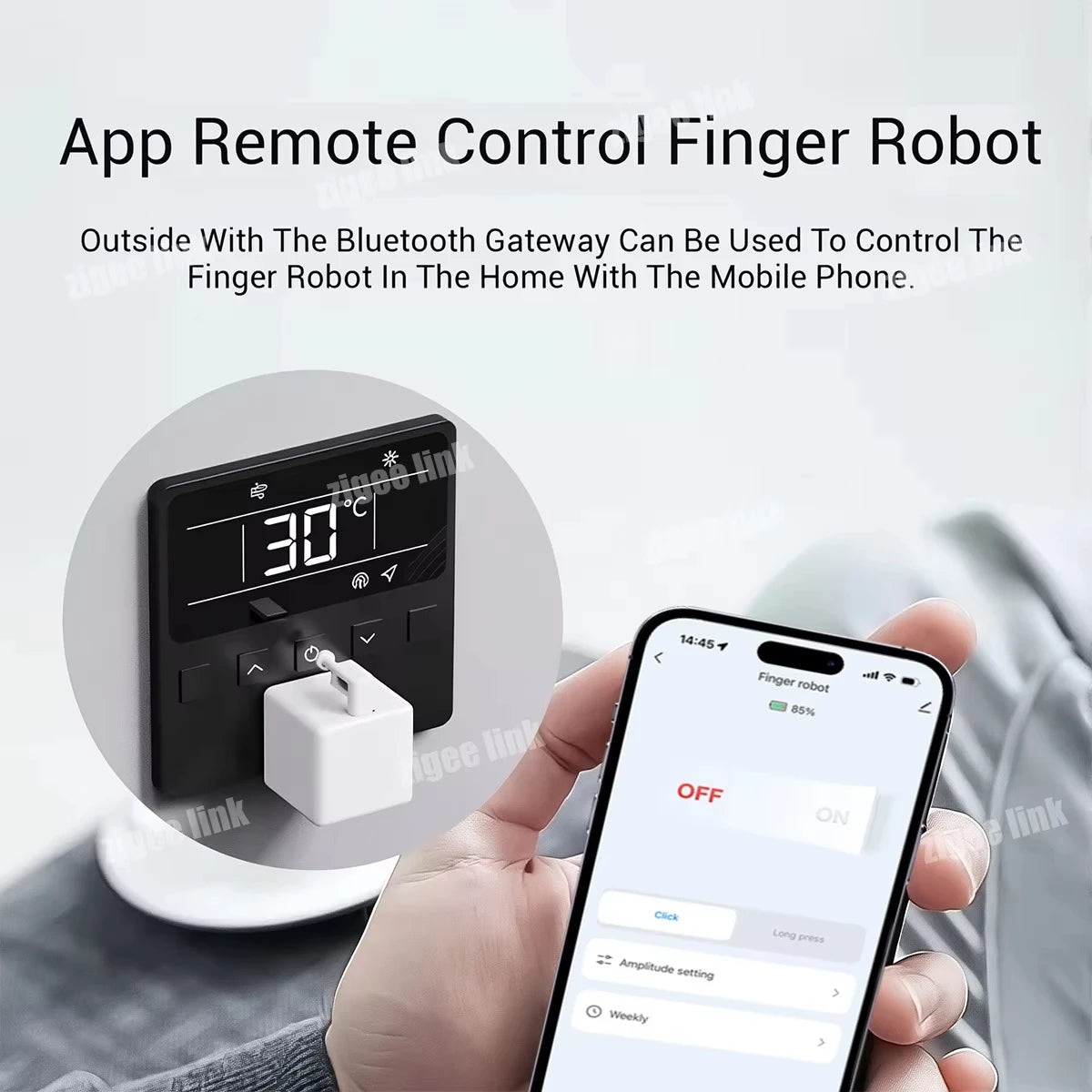 Smart Fingerbot Bluetooth Wireless Finger Robot Automatic Touch Control Buttons SmartLife APP Lazy-Friendly for Home Automation