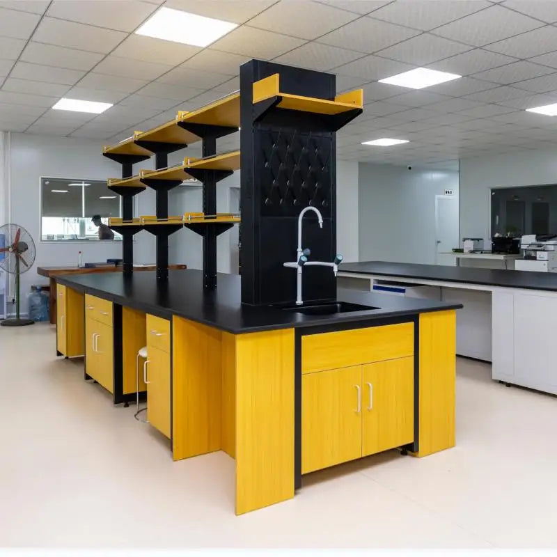 Laboratory Steel and Wood Bench Test Bench Test Bench Experimental Instrument Cabinet Laboratory Steel and Wood Factory Direct S