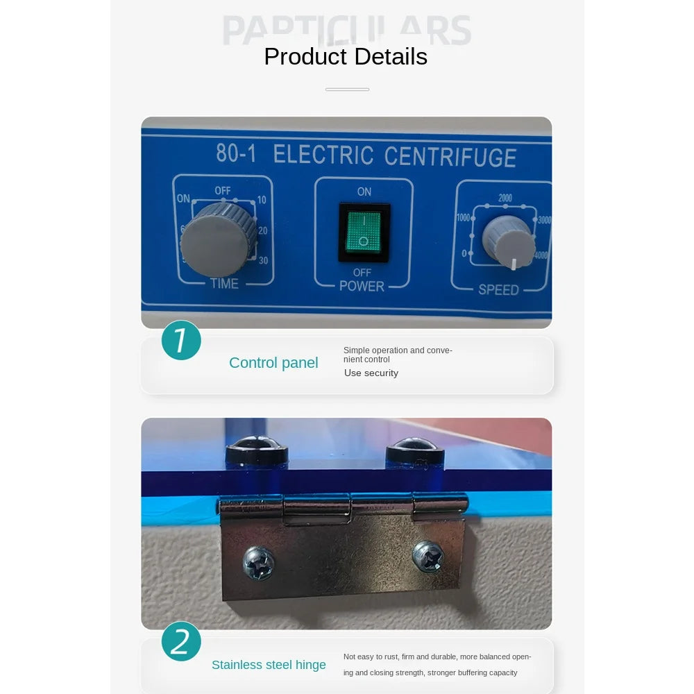 Desktop Electric Laboratory  Centrifuge Laboratory Supplies Medical Practice 4000 rpm 20 ml x 6 Model 80-1