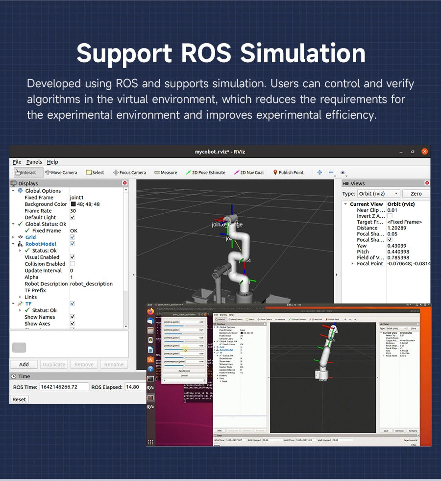 myCobot 320 M5 Robotic Arm 7DOF Collaborative Robot 1KG Load Support APP Control ROS2 Simulation Python C JavaScript Programming