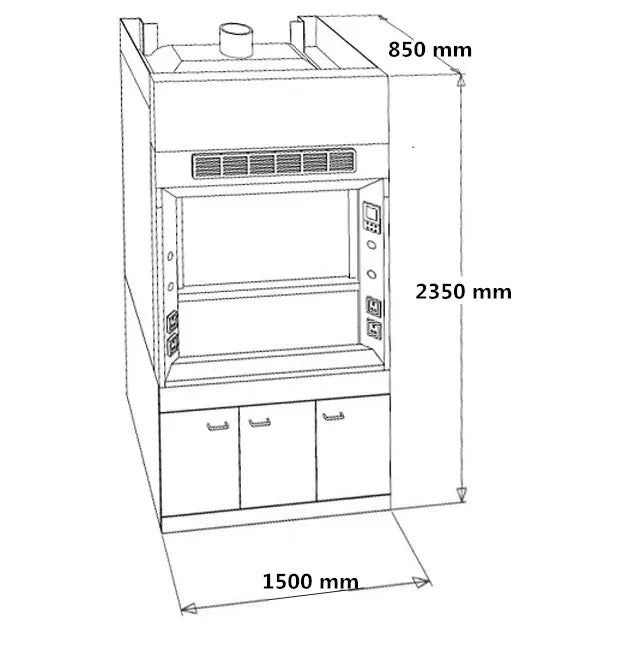 Customised Bioscience Laboratory Furniture Exhaust Cabinet Small Ductless Fume Hood for Chemical Equipment